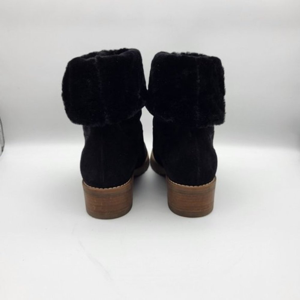 Boden Black Suede Plush Lined Ankle Booties, US Size 7, EUC - Picture 7 of 16